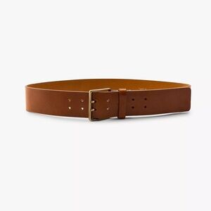ZARA NWT 100% Leather Belt w Square Buckle